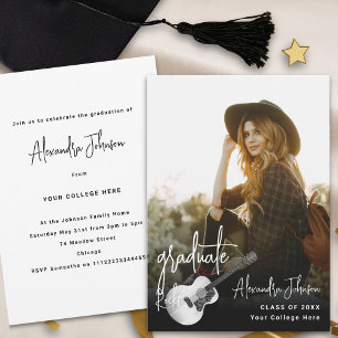 Modern Photo Graduation Party Invitation