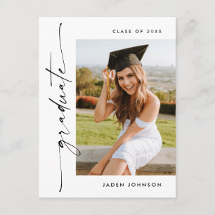 Modern PHOTO Graduation Party Invitation Postcard