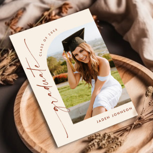 Modern PHOTO Graduation Party Invitation Postcard