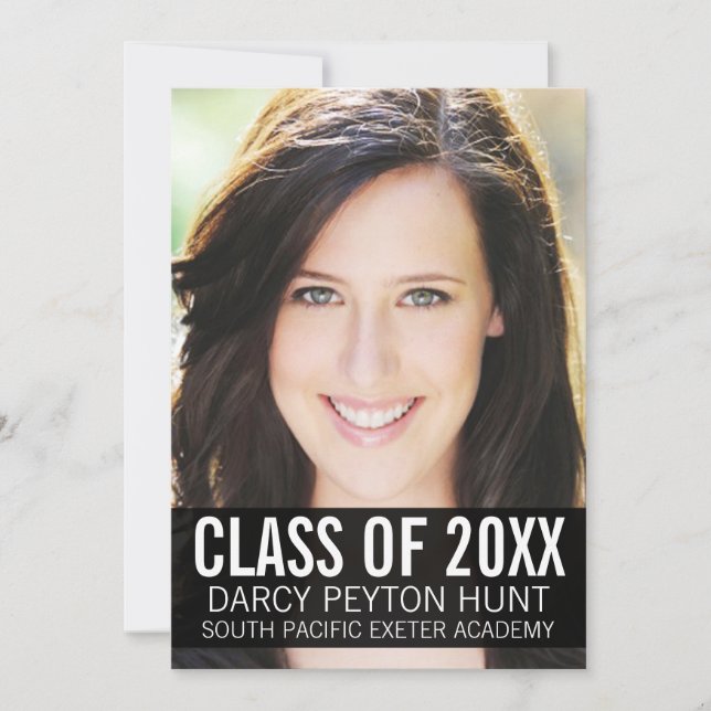 Modern Photo Graduation Party Invitations (Front)
