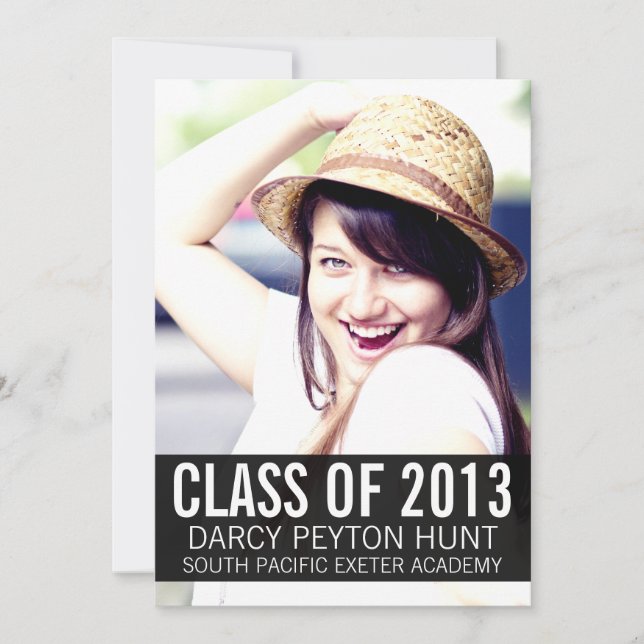 Modern Photo Graduation Party Invitations (Front)