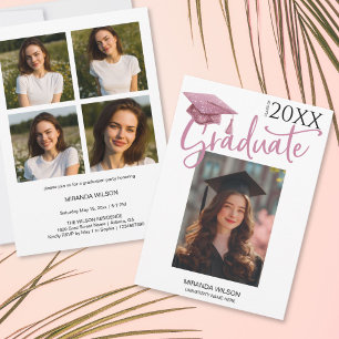 Modern Photo Graduation Party Invite Announcement