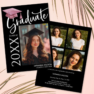 Modern Photo Graduation Party Invite Announcement