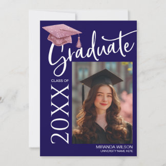 Modern Photo Graduation Party Invite Announcement