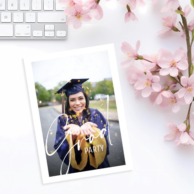  Modern Photo Graduation Party Script Grad Invitation (Creator Uploaded)
