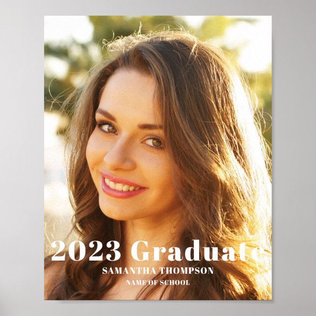 Modern Photo Graduation  Poster (Front)