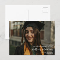 Modern Photo Graduation Simple Thank You Quote