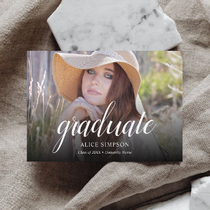 Modern Photo Graduation Tri-Fold Announcement
