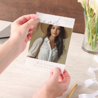 Modern Photo Graduation Vellum Invitations