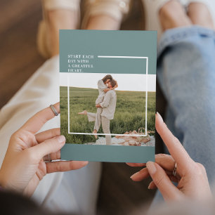 Modern Photo Green Family Lovely Gift