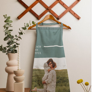 Modern Photo Green Family Lovely Gift Apron