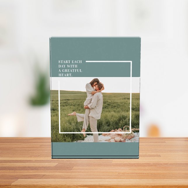 Modern Photo Green Family Lovely Gift Block (Creator Uploaded)