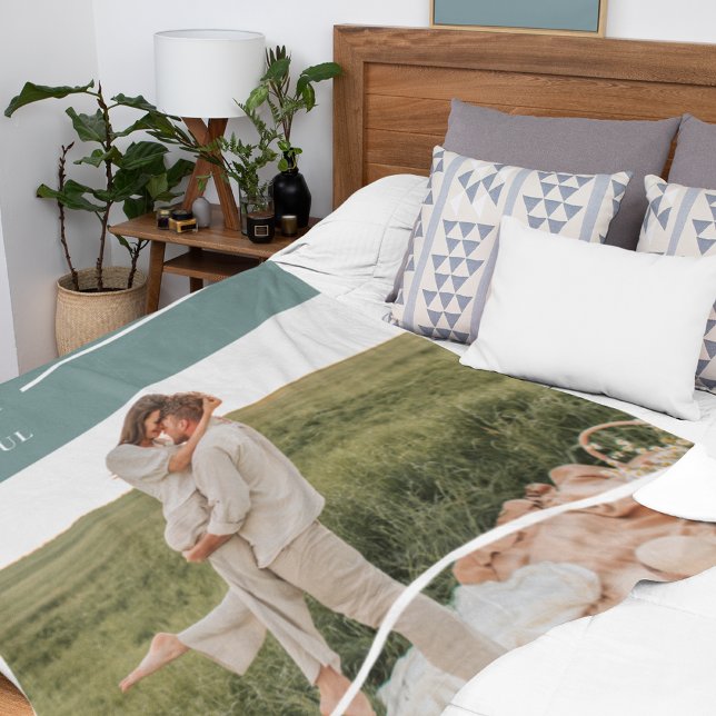 Modern Photo Green Family Lovely Gift Fleece Blanket (Creator Uploaded)