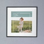 Modern Photo Green Family Lovely Gift Poster<br><div class="desc">Modern Photo Green Family Lovely Gift</div>