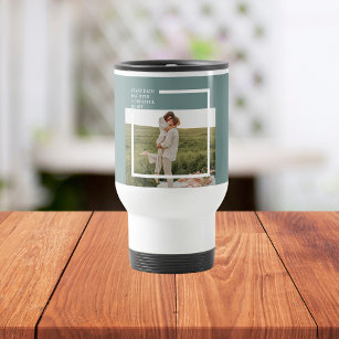 Modern Photo Green Family Lovely Gift Travel Mug