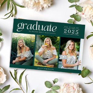 Modern Photo Green High School Graduation