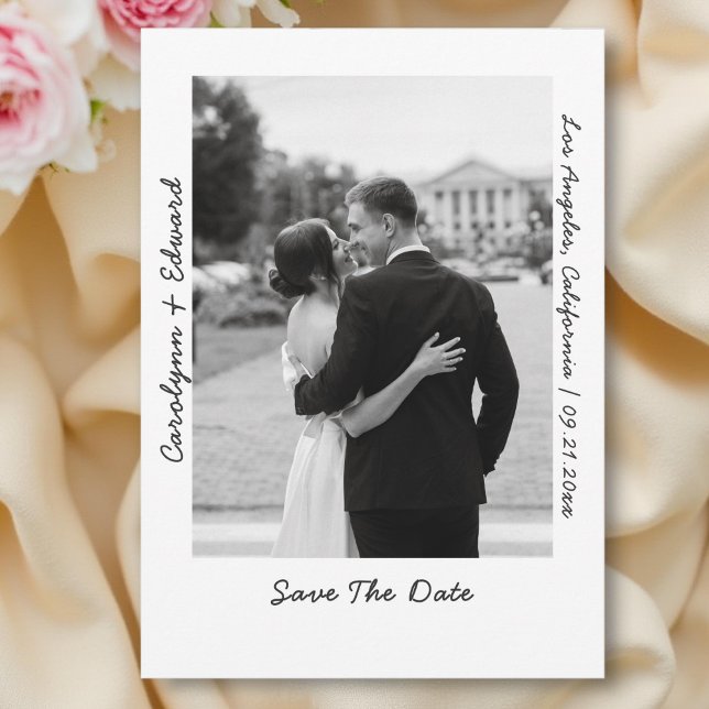 Modern Photo Handwritten Wedding Save The Date (Creator Uploaded)