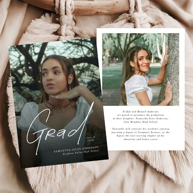 Modern Photo High School Graduation Announcement  (Creator Uploaded)