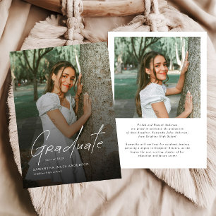 Modern Photo High School Graduation Announcement