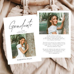 Modern Photo High School Graduation Announcement
