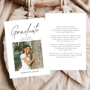 Modern Photo High School Graduation Announcement