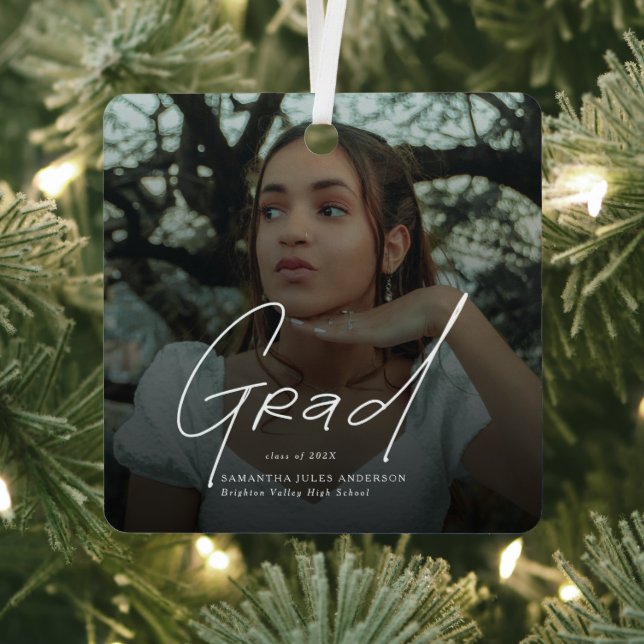 Modern Photo High School Graduation Gifts Metal Tree Decoration (Insitu)