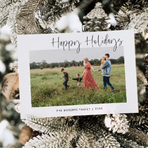 Modern Photo Holiday Card Christmas Card