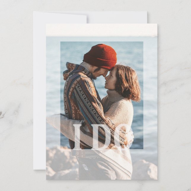 Modern Photo I Do, Wedding Invites (Front)