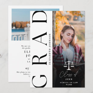 Modern Photo Law School Graduation Announcement