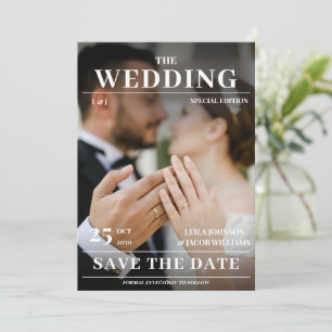 Modern photo magazine cover Wedding Invitation
