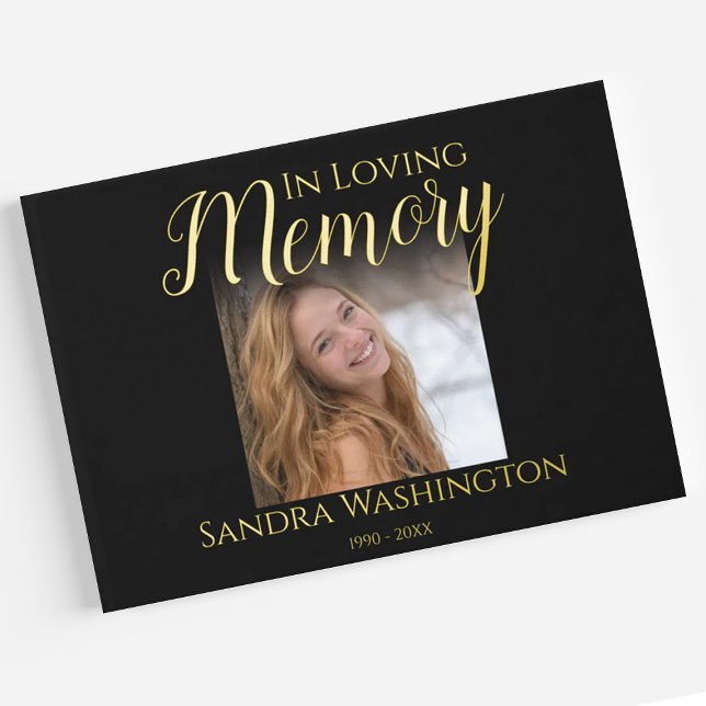 Modern Photo Memorial  Guest Book (Creator Uploaded)