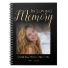 Modern Photo Memorial Guest Spiral Photo Notebook