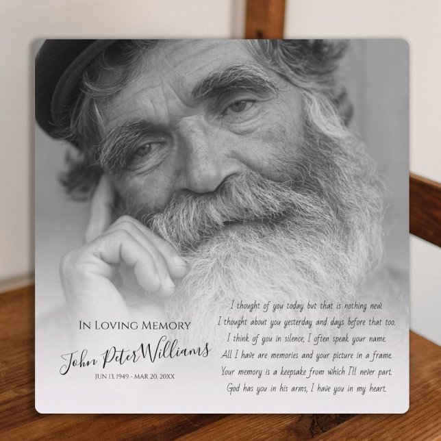 Modern Photo Memorial Plaque (Creator Uploaded)
