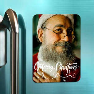  Modern Photo Merry Christmas Holiday  Magnet