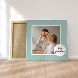 Modern Photo Mint Lovely Grandma Gift  Canvas Print<br><div class="desc">Whether you're looking for a Mother's Day gift, birthday present, or just want to show your grandma how much she means to you, the Modern Photo Mint Lovely Grandma Gift is the perfect choice. It's a beautiful and sentimental way to honour the special bond between a grandmother and her family,...</div>