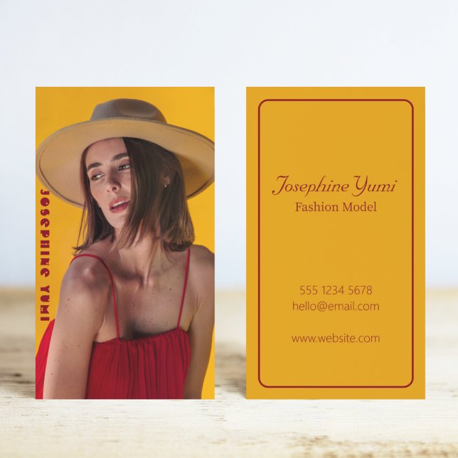 Modern Photo Modelling Fashion stylist Photography Business Card (Creator Uploaded)