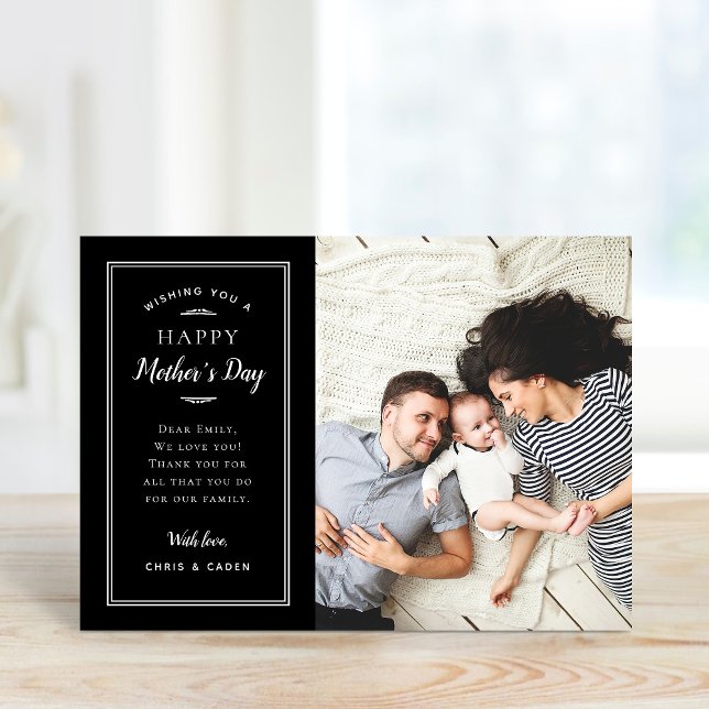 Modern Photo Mother's Day Card for Wife and Mum (Creator Uploaded)