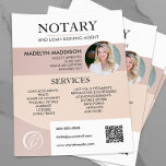 Modern Photo Notary & Loan Signing Agent Flyer<br><div class="desc">A customisable,  minimalistic,  modern notary & loan signing agent flyer with a logo and qr code. Good choice for notary,  loan agents,  mortgage agents,  etc.</div>