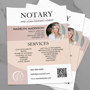 Modern Photo Notary & Loan Signing Agent Flyer