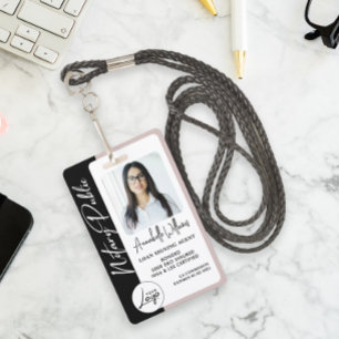 Modern Photo Notary Public  ID Badge