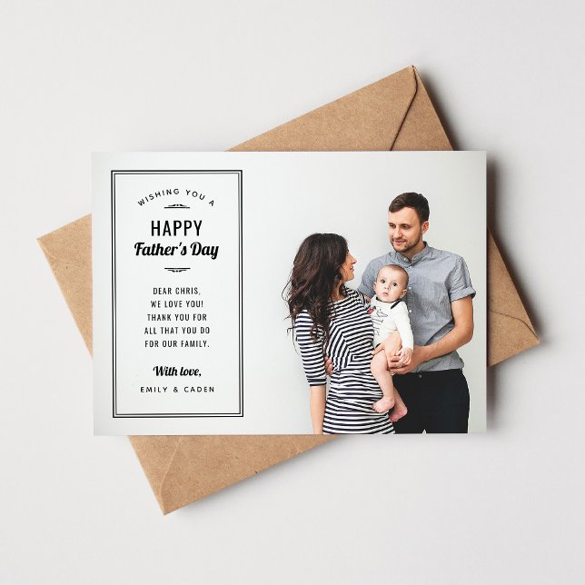 Modern Photo Overlay Father's Day Card for Husband (Creator Uploaded)
