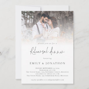 Modern Photo Overlay Rehearsal Dinner Invitation