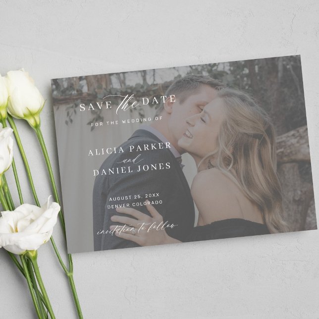 Modern photo overlay wedding save the date (Creator Uploaded)