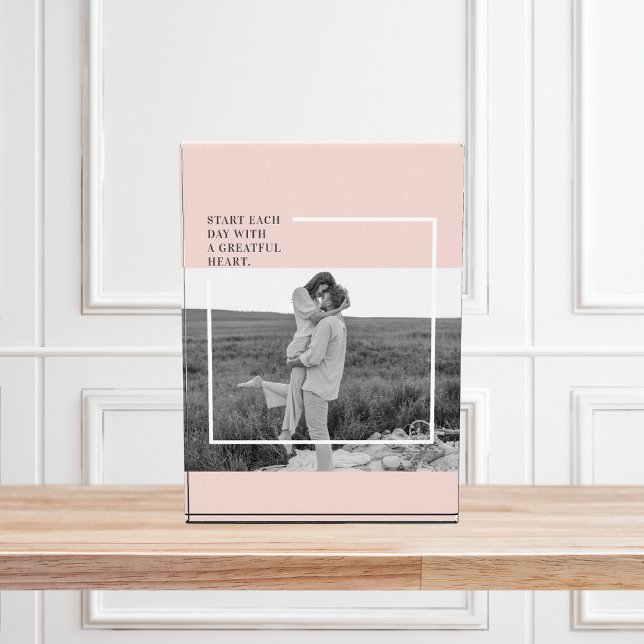 Modern Photo Pastel Pink Family Lovely Gift Block (Creator Uploaded)