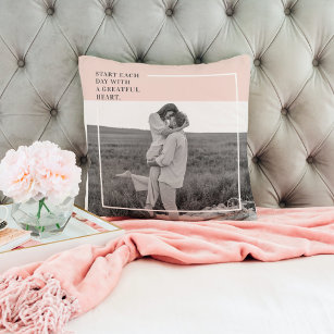 Modern Photo Pastel Pink Family Lovely Gift Cushion