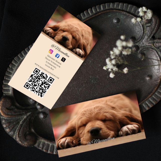 Modern Photo Petfluencer Business Card (Modern Photo Petfluencer Business Card)