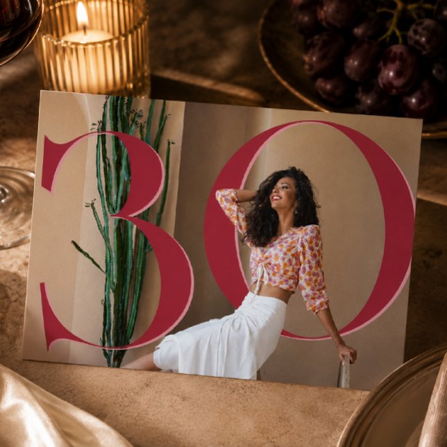 Modern Photo Pop Milestone Birthday Invitation (Creator Uploaded)