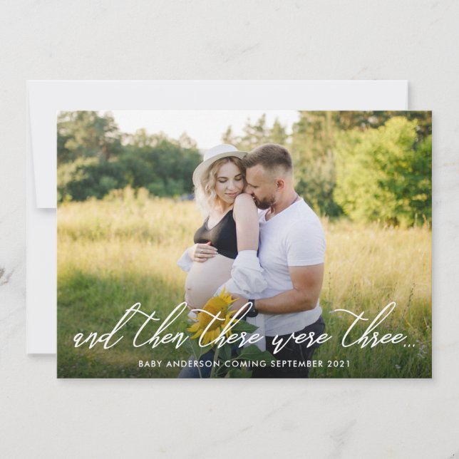 Modern Photo Pregnancy Announcement (Front)