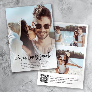 Modern Photo QR Code Wedding Invitation