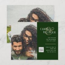 Modern PHOTO QR CODE Wedding Invite or Save Date